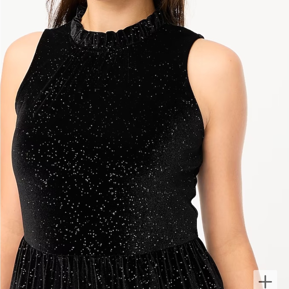 NWOT Shimmer velvet sleeveless midi dress